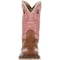 Durango Kids Western Boot, 3 M, Leather, 8 in H, Tan/Pink BT287 - alternate 4